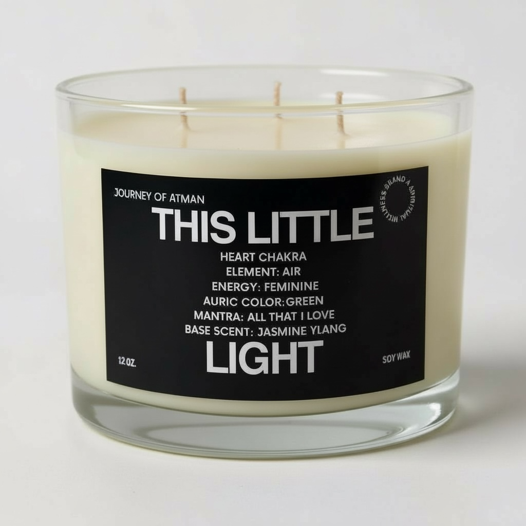 This Little Light Healing Candle for Heart Chakra support, designed to cultivate self-love, compassion, emotional balance, and heart-centered awareness, infused with Reiki energy for gentle energetic healing.