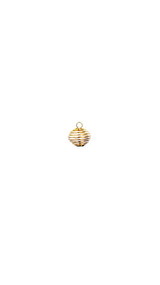 Medium Gold Gemstone Coil Cage