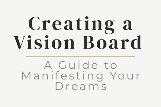blog cover image "Creating a Vision Board" manifestation, goal setting, visualization, dream life, intention setting