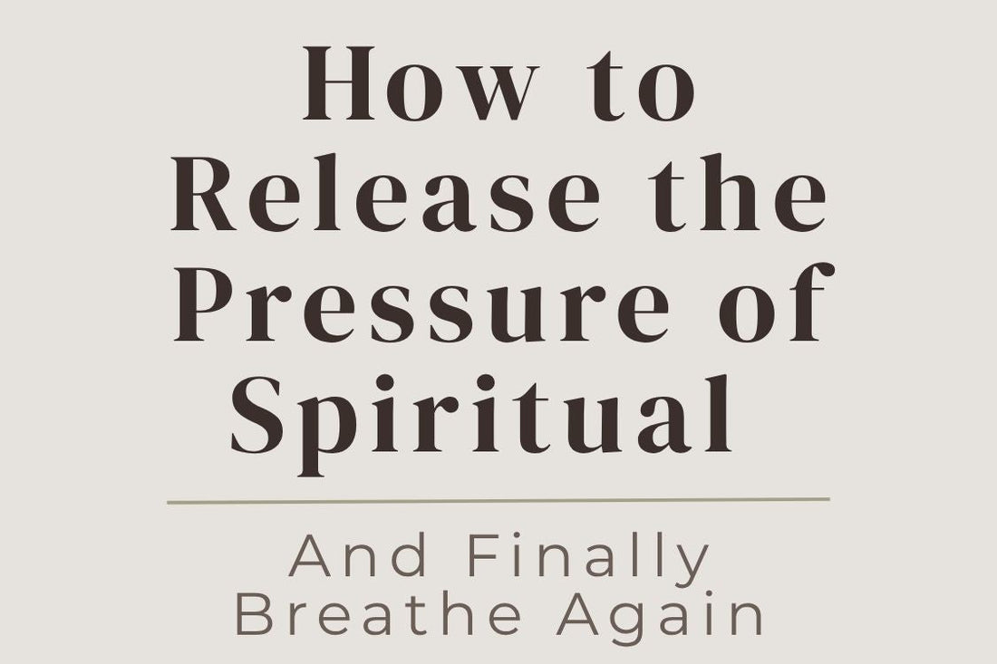 blog cover image "How to Release the Pressure of Spiritual Perfection (and Finally Breathe Again)" spiritual perfectionism, pressure, emotional release, self acceptance, healing journey
