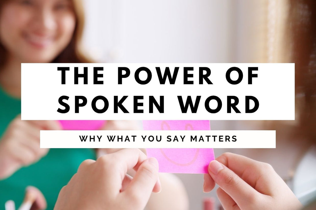 Blog banner for The Power of the Spoken Word: understanding how words impact energy, relationships, and personal growth.