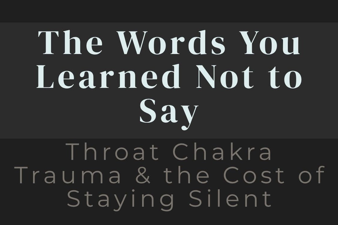 blog cover image "When Speaking Up Feels Difficult: Relearning Expression and Trust in Your Voice" — throat chakra healing, difficulty speaking up, self expression, communication, finding your voice