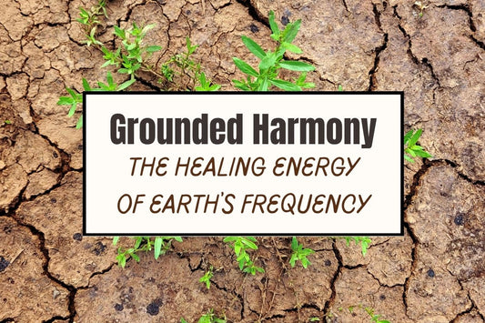 Grounding Harmony blog banner highlighting the healing energy of Earth’s frequency and grounding practices.