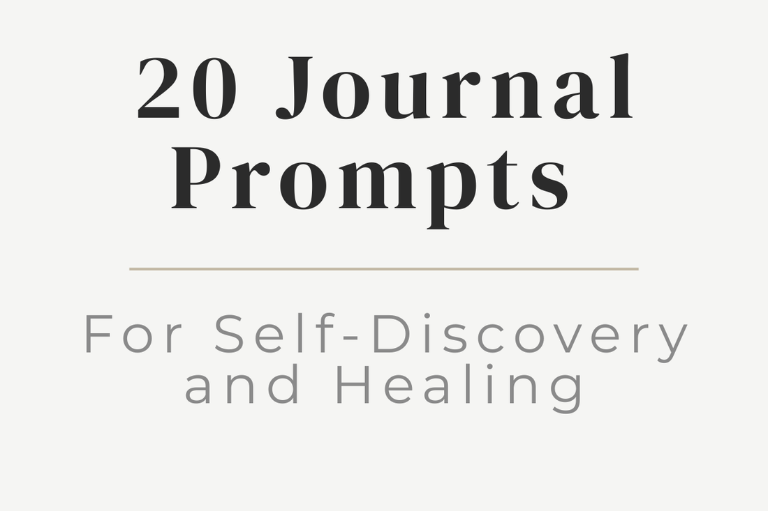 blog cover image for "20 Journal Prompts for Self-Discovery and Healing" – self-discovery, healing journal prompts, shadow work, personal growth