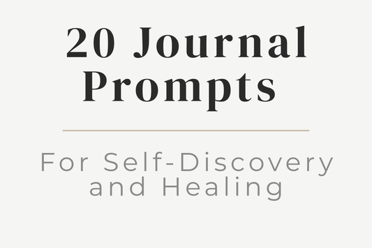 blog cover image for "20 Journal Prompts for Self-Discovery and Healing" – self-discovery, healing journal prompts, shadow work, personal growth