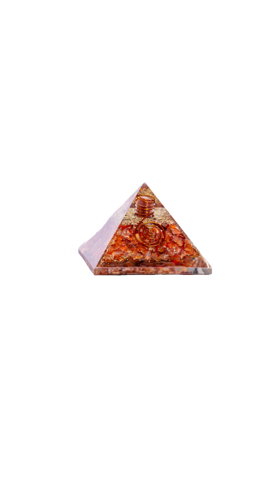 Carnelian Orgonite Pyramid