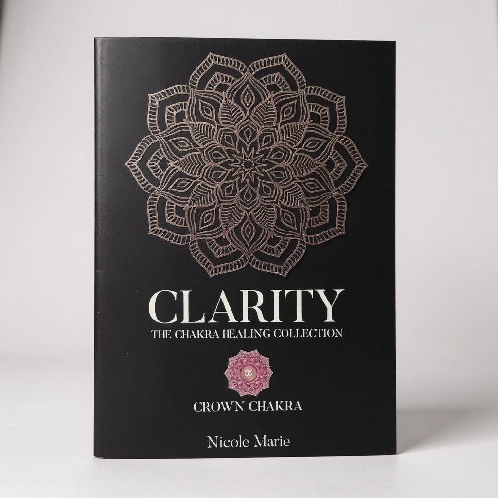 Clarity Shadow Work Journal for Crown Chakra healing, designed to support spiritual awareness, divine connection, higher consciousness, and deep reflective insight during your healing journey.