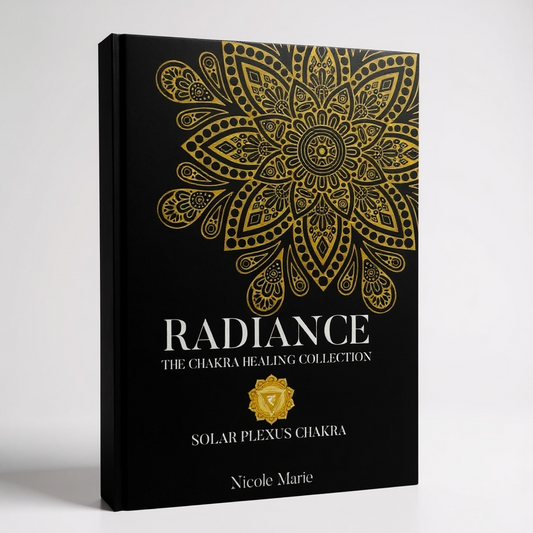 Radiance Shadow Work Journal for Solar Plexus Chakra healing, featuring a bright, empowering design that supports self-worth, confidence, and emotional clarity during inner healing work.