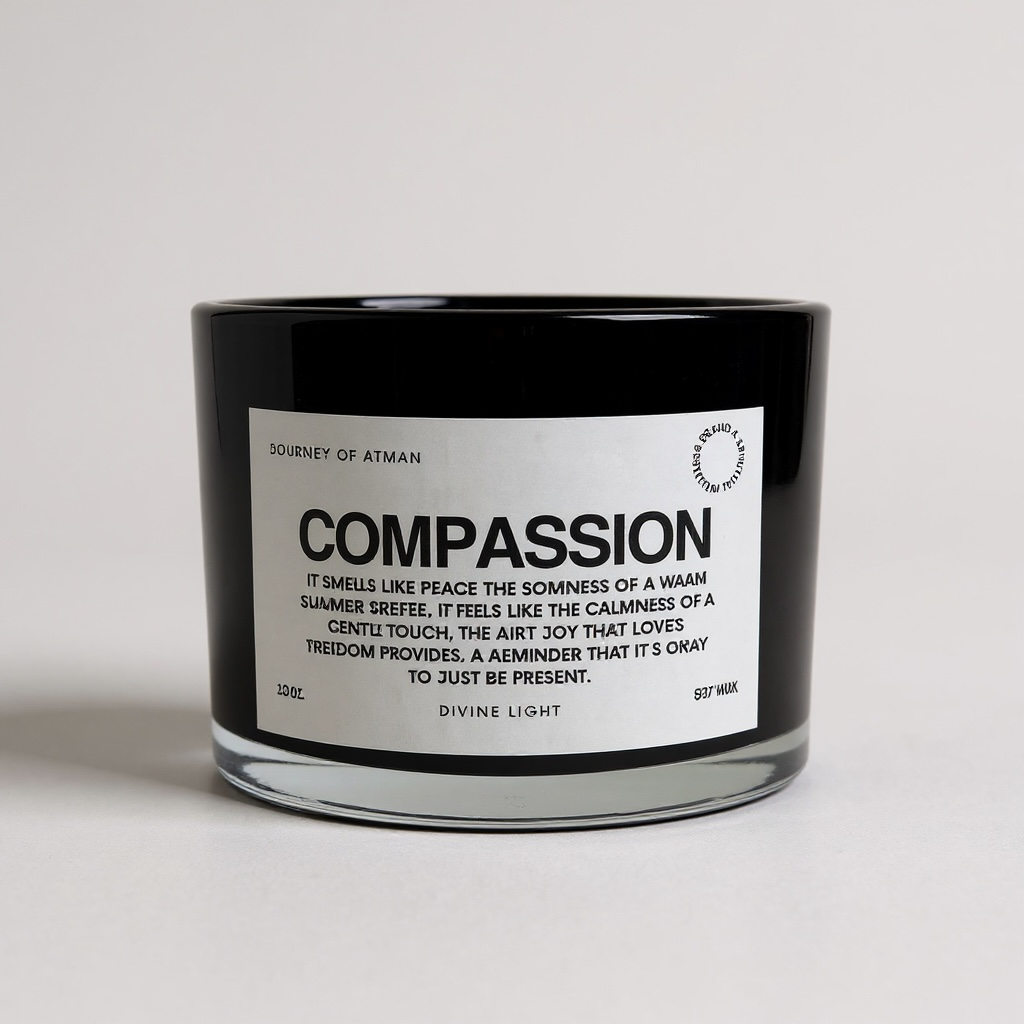 Compassion Affirmation Candle to inspire empathy, kindness, and self-love, featuring a powerful affirmation for daily mindfulness and emotional well-being.