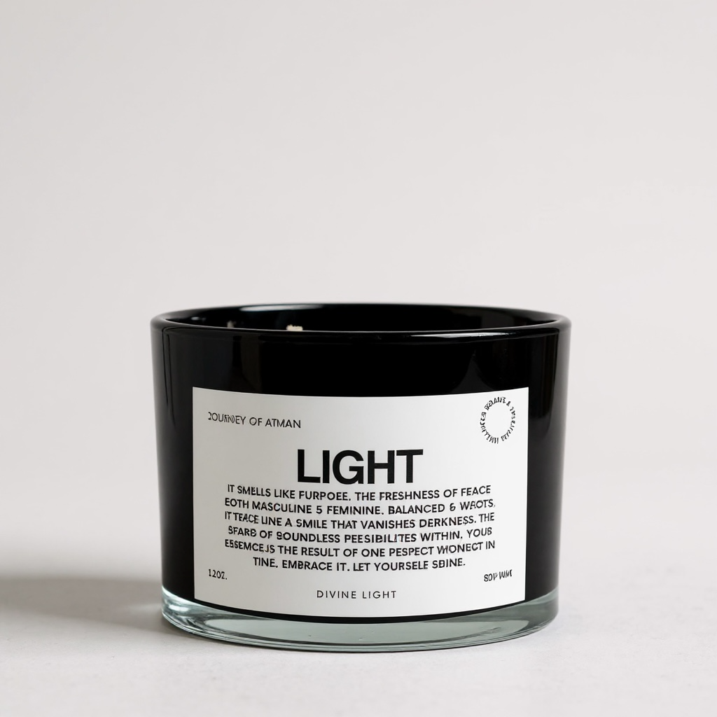 Light Self-Affirmation Candle to connect with inner radiance and universal light, inspire positivity, hope, and mindful self-expression.
