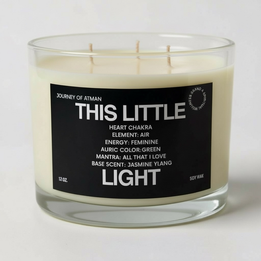 This Little Light Healing Candle for Heart Chakra support, designed to cultivate self-love, compassion, emotional balance, and heart-centered awareness, infused with Reiki energy for gentle energetic healing.