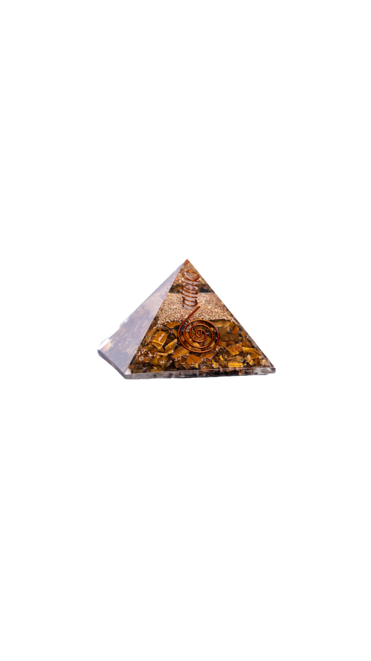 Tiger’s Eye Orgonite Pyramid
